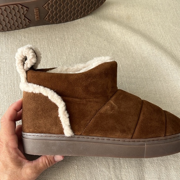 Anthropologie Inuikki Brand BWT cozy Suede Shearling Waterproof winter boot❄️ - Picture 1 of 7
